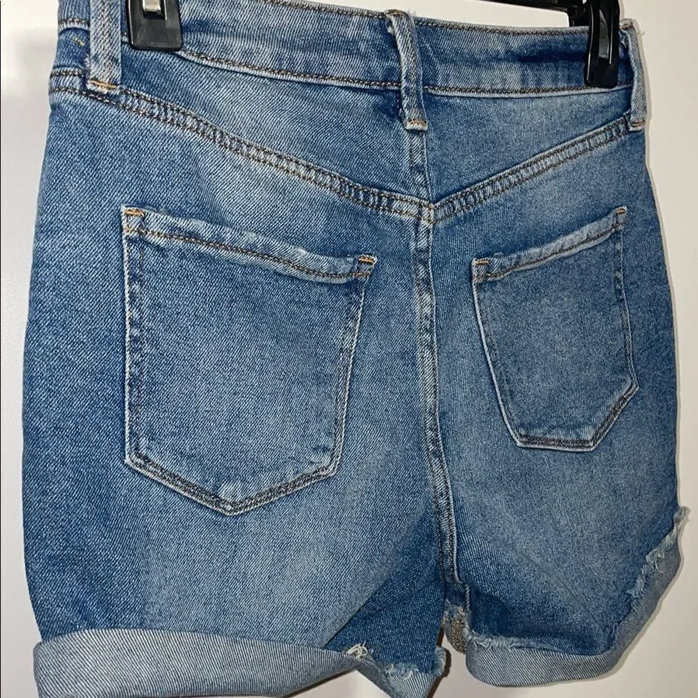 Arizona Jean Company Blue Distressed Jean Shorts - Picture 6 of 7